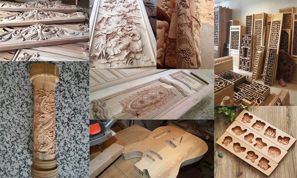 Образцы обработки маркировки деревянной машины.