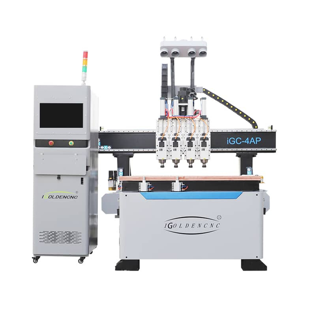 Фрезерный станок с ЧПУ для резки МДФ и фанерной доски с двойной платформой